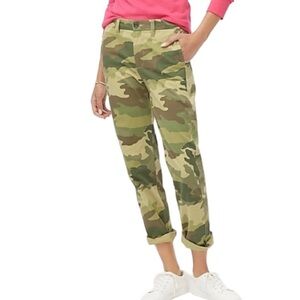 J. Crew Girlfriend High-Rise Chino Pant in Camo Print